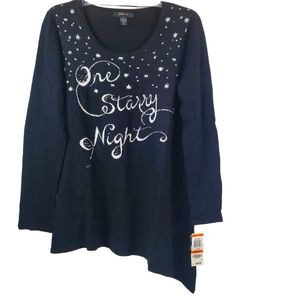 Style & Co Asymmetric Hem Knit Top